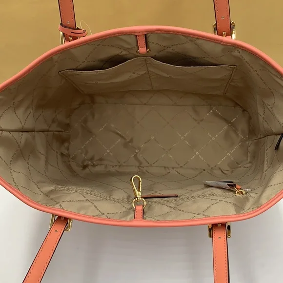 MICHAEL KORS JET SET TRAVEL MEDIUM CARRYALL TOTE SHERBERT MULTI COLOR - Picture 11 of 16